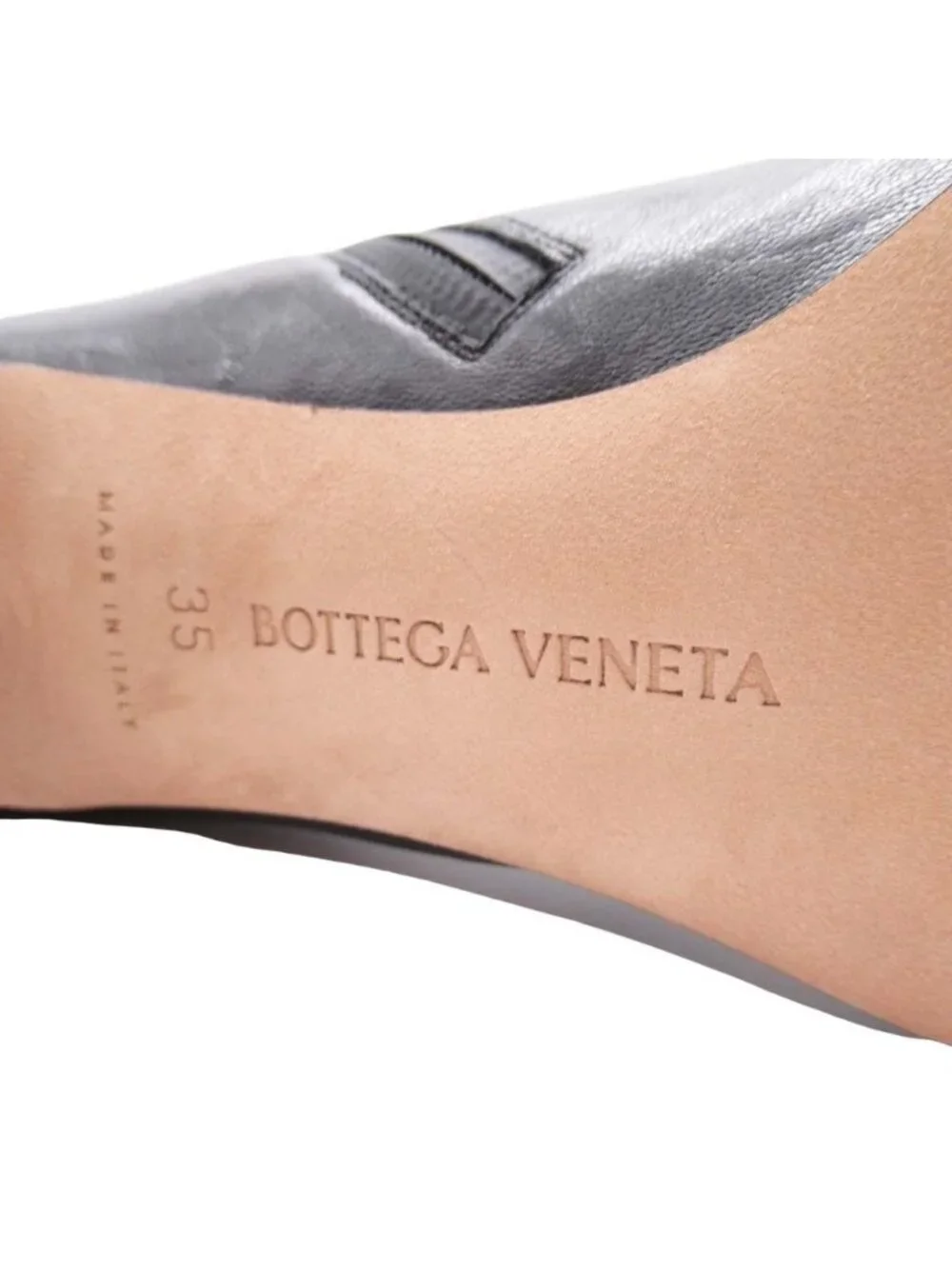 Bottega Veneta Square Toe Long Boots Stretch Leather Shoes Black